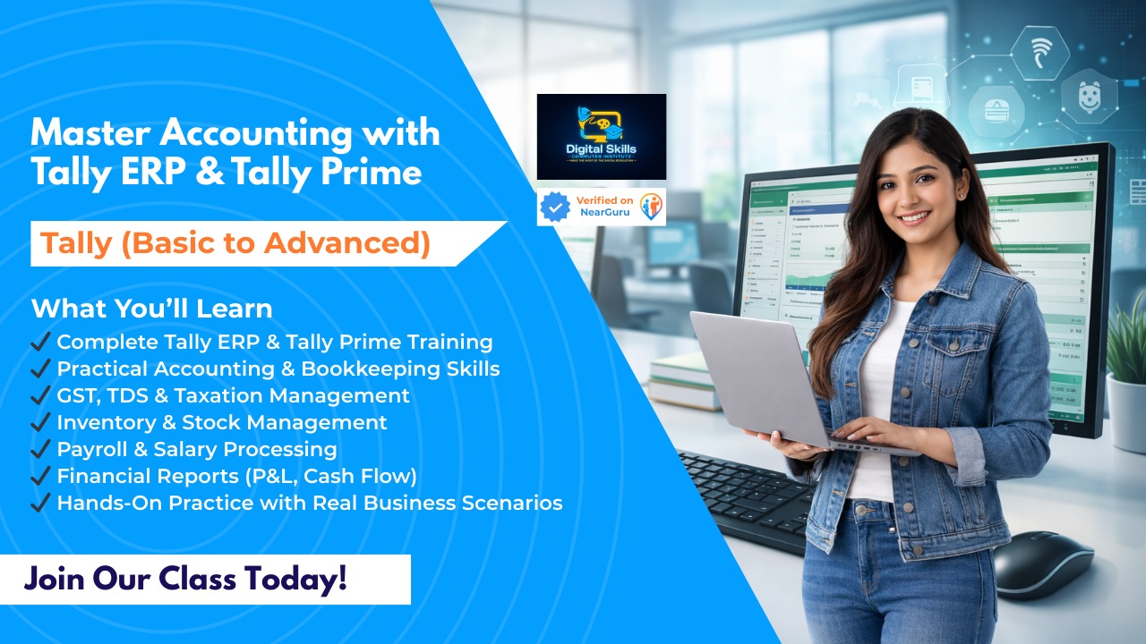TALLY WITH TAXATION (BASIC TO ADVANCE) | Digital Skills