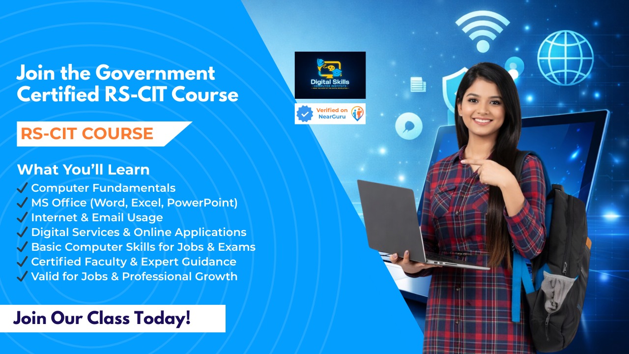 RS-CIT Course For Beginners With Goverment Certification in Didwana | Digital Skills 